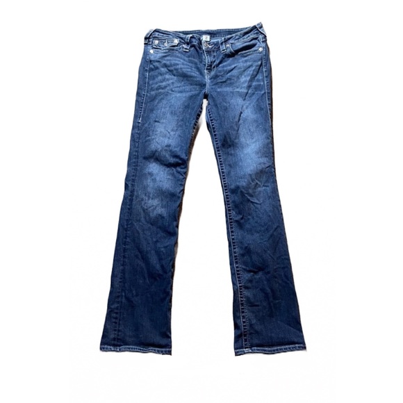 TRUE RELIGION BRAND SLIM STRAIGHT JEANS SIZE 32 BLUE JEANS - Picture 1 of 10